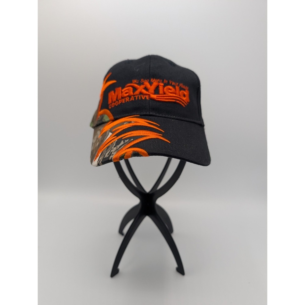 Max Yield Cooperative Camo‎ & Orange Adjustable Ball Cap Hat Cap America